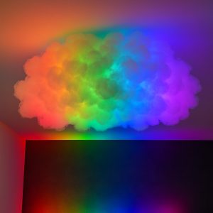 الیاف مصنوعی سفید ابر سقفی – مناسب نورپردازی RGB و LED